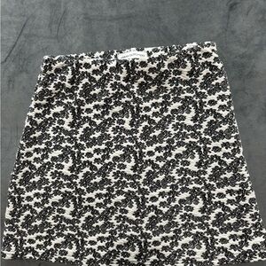 Urban Outfitters Black and White Floral Skirt